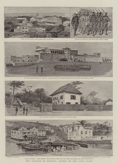 The Trouble in Ashanti, Scenes on the Gold Coast by Joseph Nash